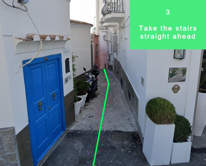 포인트 1: Hostel Brikette 근처 Via G. Marconi의 Tabacchi 교차로