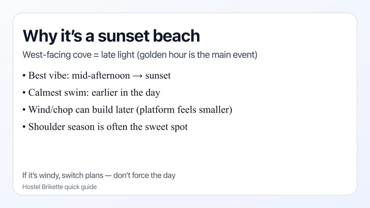 Infografía explicando por qué Gavitella mira hacia el oeste y captura el sol de tarde
