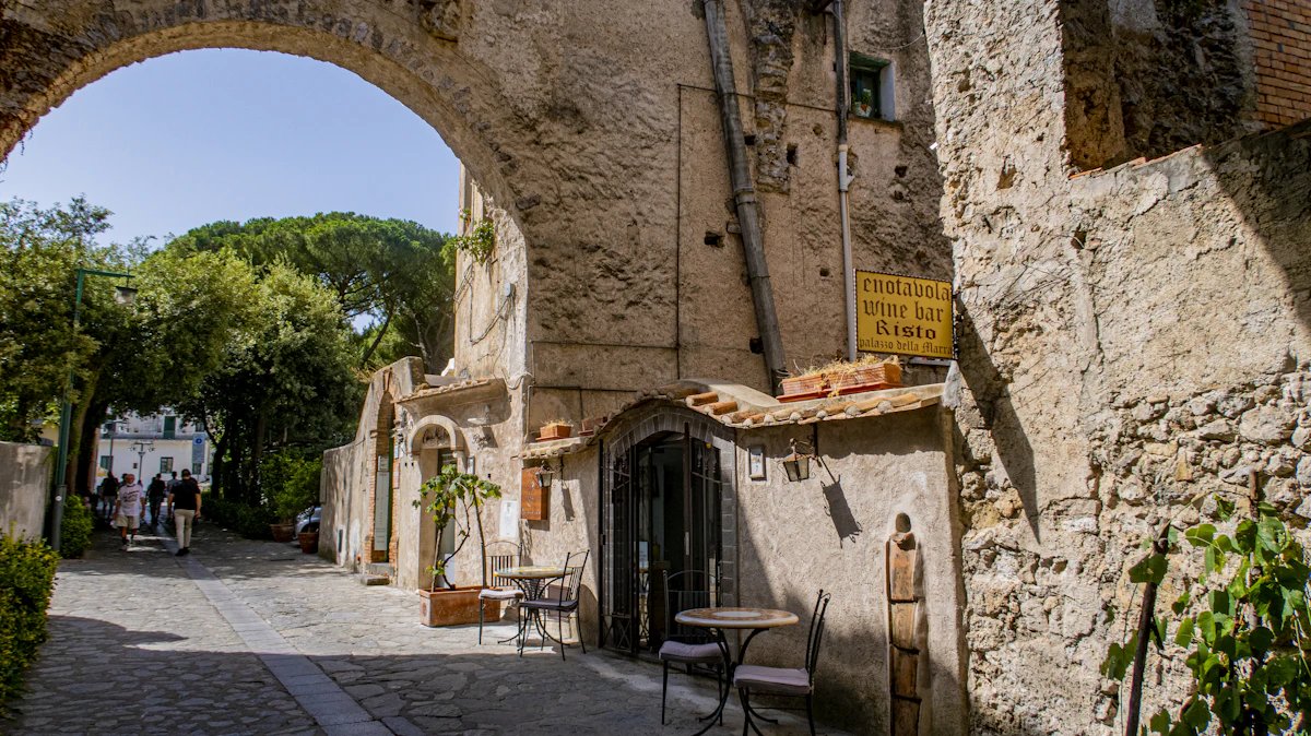 Ravello gardens overlooking the Amalfi Coast.