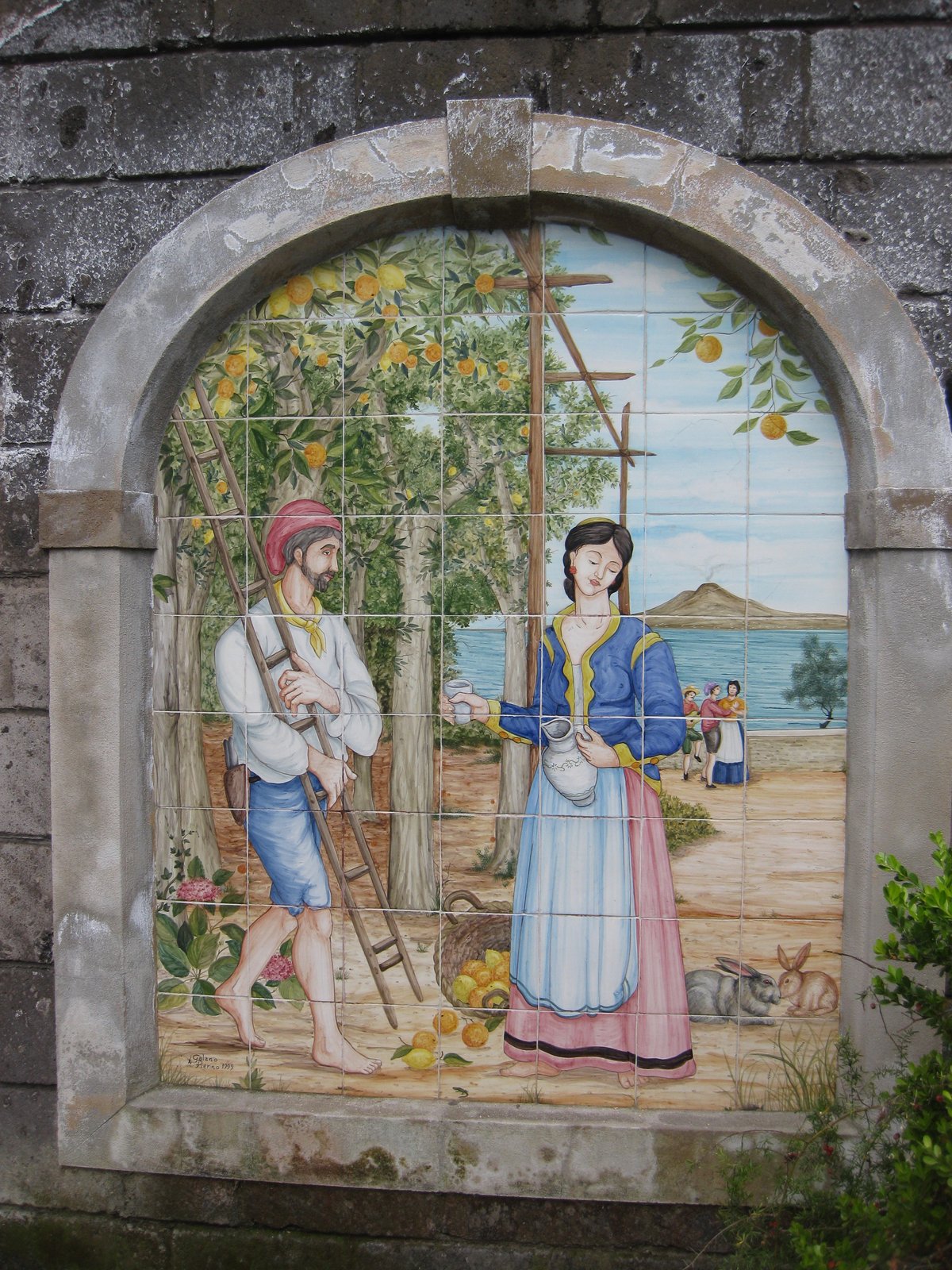 Limonar en Sorrento con jardines en terrazas.