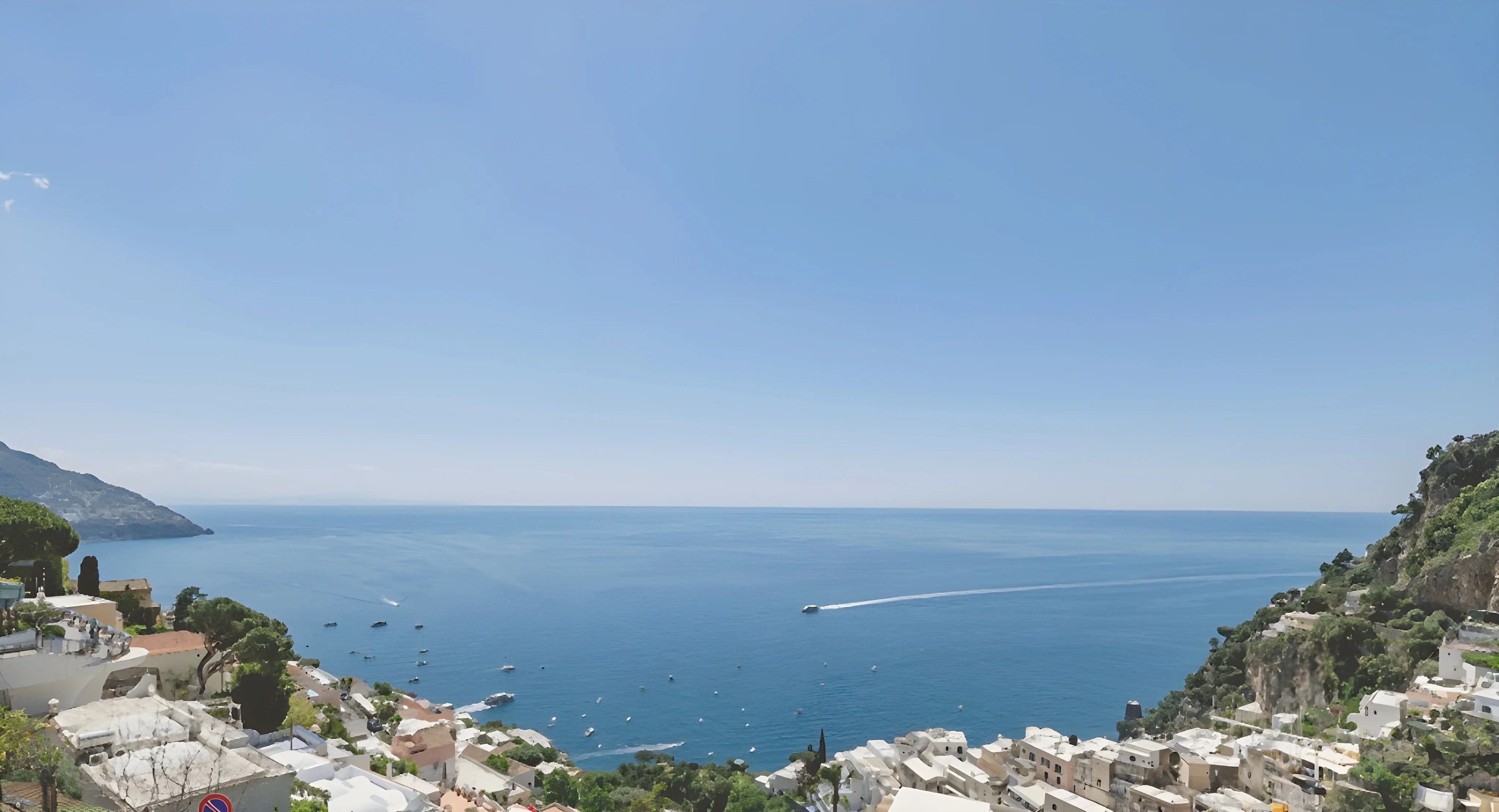 Vista de la Costa Amalfitana hacia Salerno