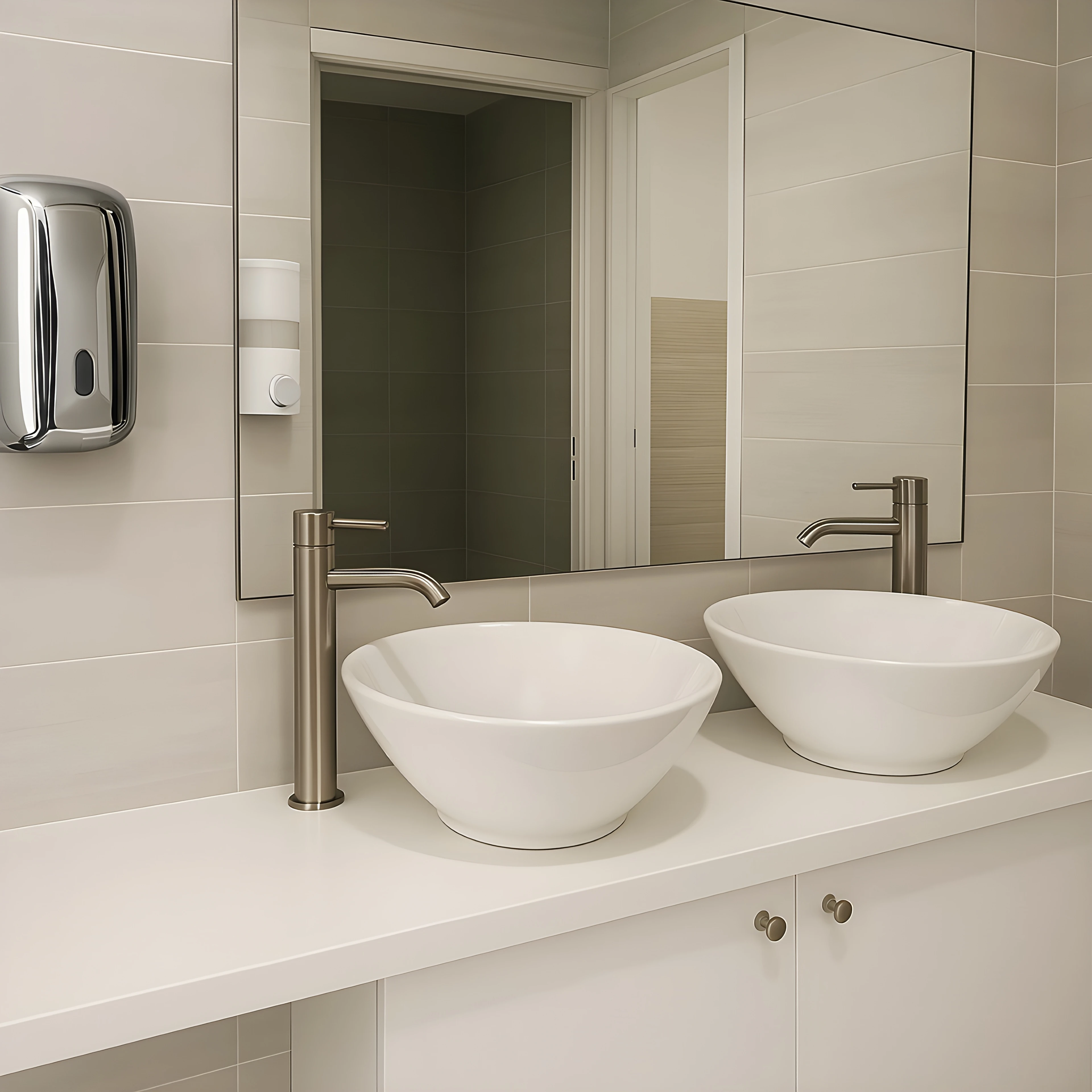 Bathroom inside the dorm, shared by guests in this room