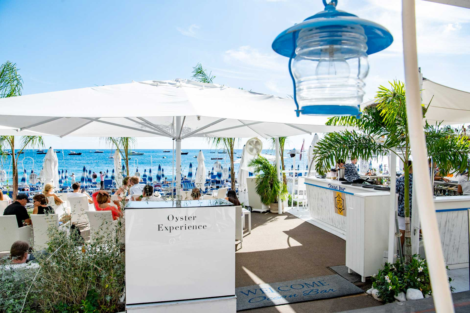 Blu Bar at L'Incanto beach club on the Positano promenade